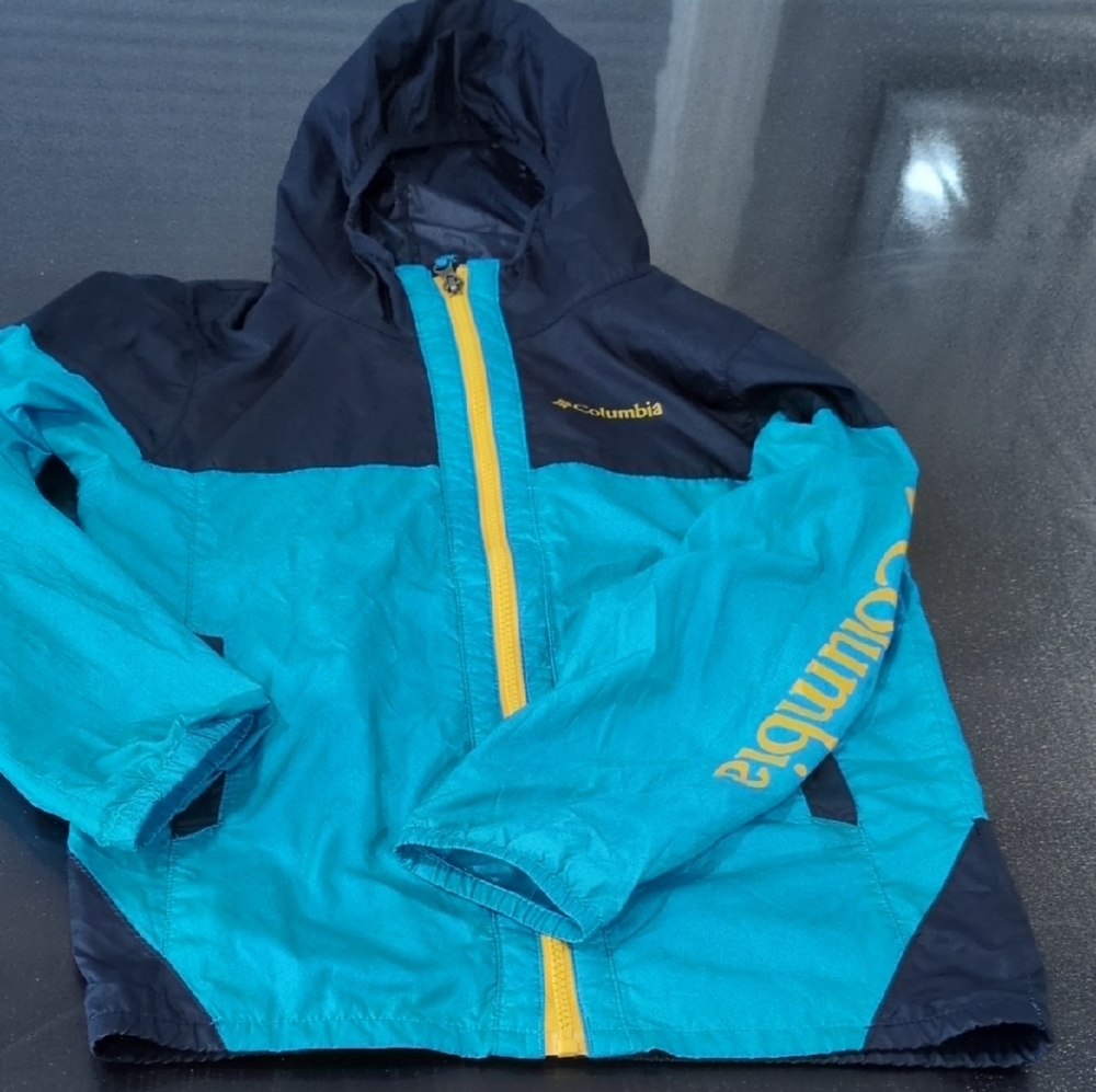 Columbia Teal and Navy Hooded Jacket